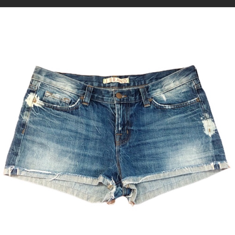 J Brand Selvage Cuffed Denim Shorts In Indio